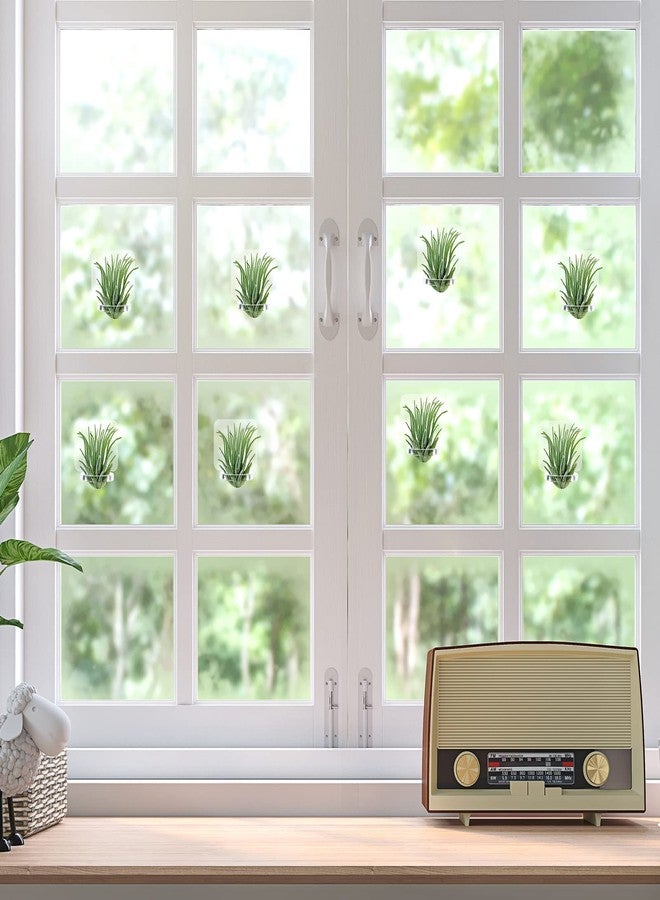 Jetec 12 Pcs Acrylic Air Plants Holder Hanger with Mounting Tape for Hanging Air Plants on Glass Display Home Decoration - Image 3